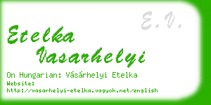 etelka vasarhelyi business card