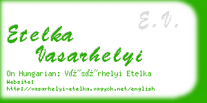 etelka vasarhelyi business card
